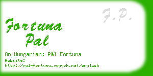 fortuna pal business card