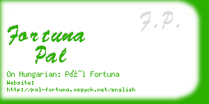 fortuna pal business card